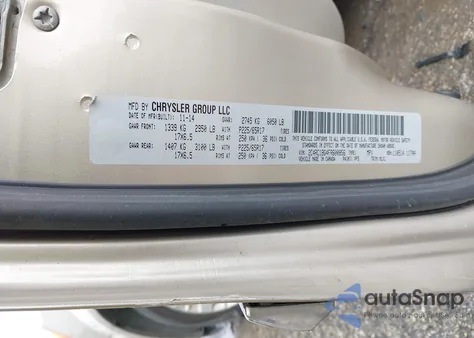 2015 Chrysler Town & Country Touring from USA, damaged, VIN 2C4RC1BG4FR600856